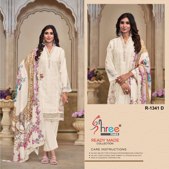 R 1341 By Shree Cambric Cotton Pakistani Readymade Suits Wholesalers In Surat